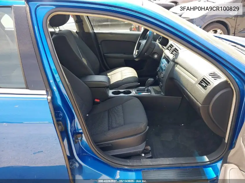 2012 Ford Fusion Se VIN: 3FAHP0HA9CR100829 Lot: 42262927