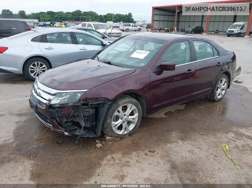 2012 Ford Fusion Se VIN: 3FAHP0HA1CR396137 Lot: 42606777