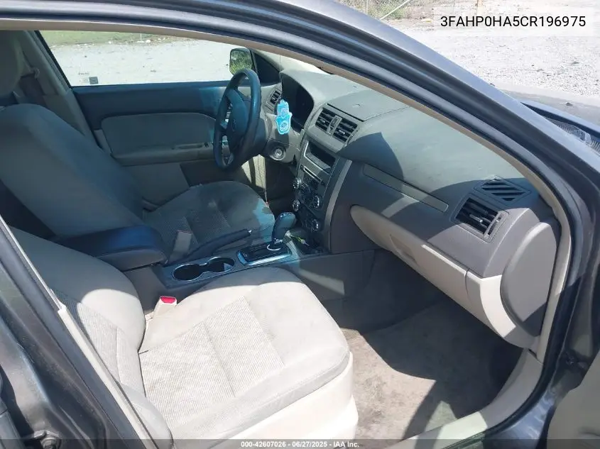 2012 Ford Fusion Se VIN: 3FAHP0HA5CR196975 Lot: 42607026