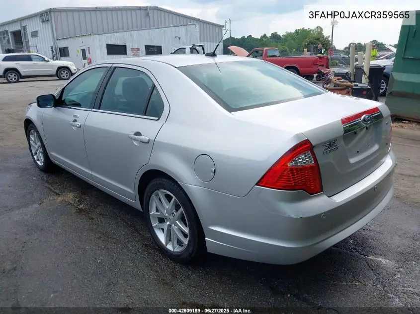 2012 Ford Fusion Sel VIN: 3FAHP0JAXCR359565 Lot: 42609189