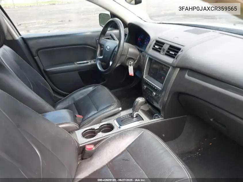 2012 Ford Fusion Sel VIN: 3FAHP0JAXCR359565 Lot: 42609189