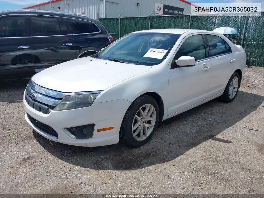 2012 Ford Fusion Sel VIN: 3FAHP0JA5CR365032 Lot: 42610060