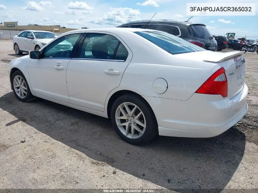 2012 Ford Fusion Sel VIN: 3FAHP0JA5CR365032 Lot: 42610060