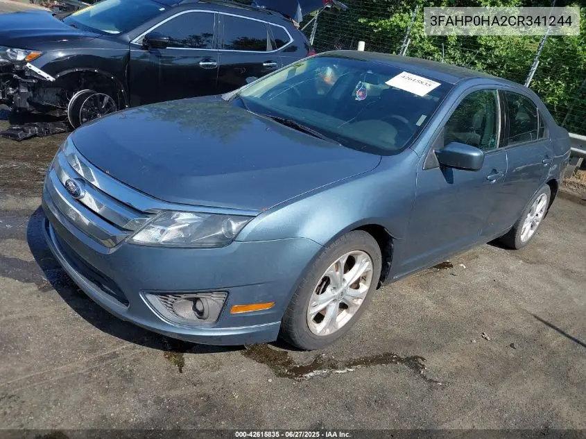 2012 Ford Fusion Se VIN: 3FAHP0HA2CR341244 Lot: 42615835