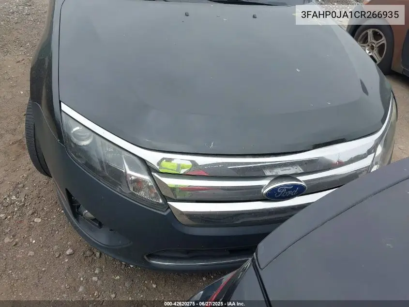 2012 Ford Fusion Sel VIN: 3FAHP0JA1CR266935 Lot: 42620275