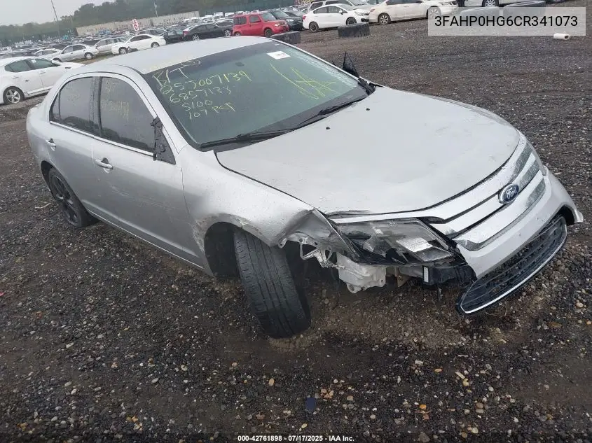 2012 Ford Fusion Se VIN: 3FAHP0HG6CR341073 Lot: 42761898