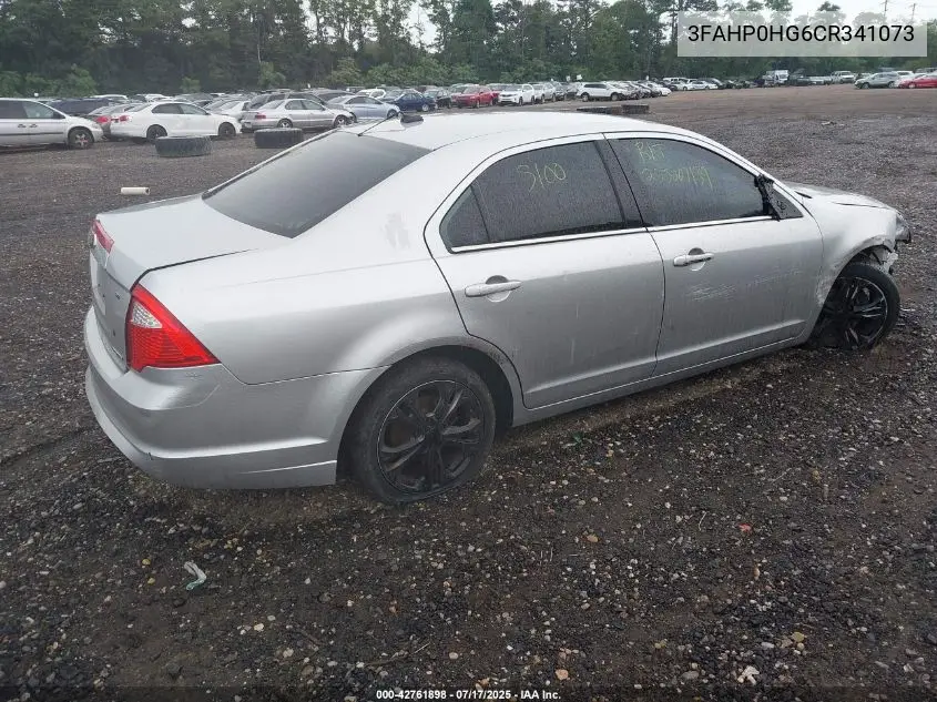 2012 Ford Fusion Se VIN: 3FAHP0HG6CR341073 Lot: 42761898