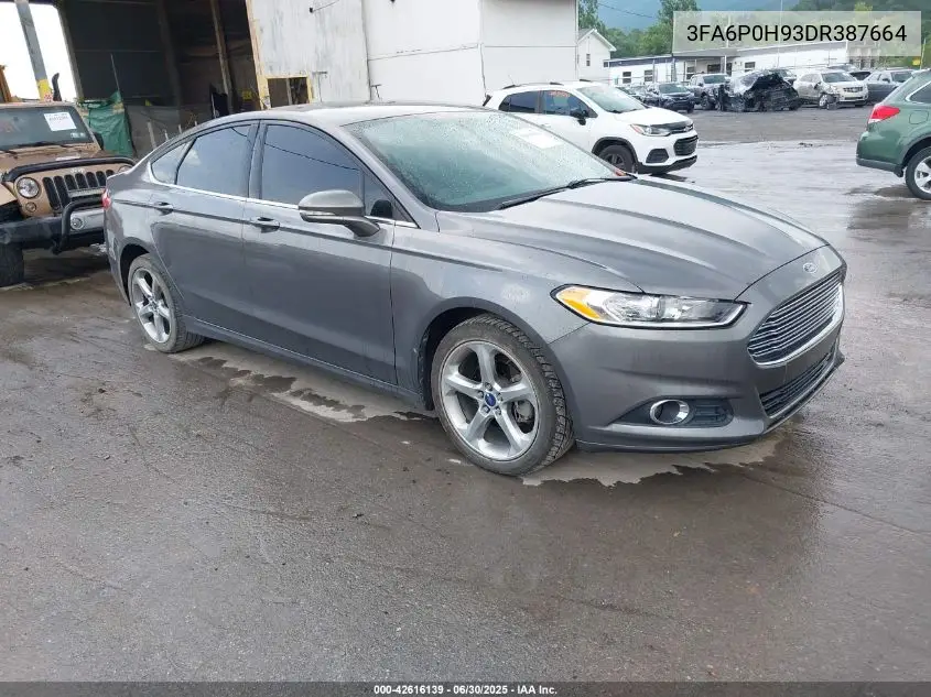 2013 Ford Fusion Se VIN: 3FA6P0H93DR387664 Lot: 42616139