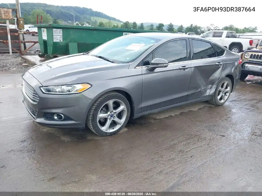 2013 Ford Fusion Se VIN: 3FA6P0H93DR387664 Lot: 42616139