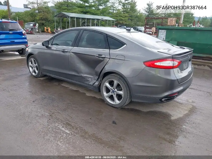2013 Ford Fusion Se VIN: 3FA6P0H93DR387664 Lot: 42616139