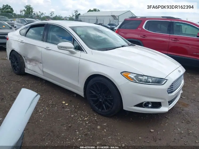 2013 Ford Fusion Titanium VIN: 3FA6P0K93DR162394 Lot: 42761990