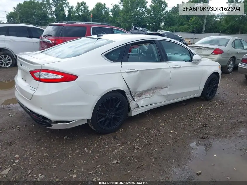 2013 Ford Fusion Titanium VIN: 3FA6P0K93DR162394 Lot: 42761990