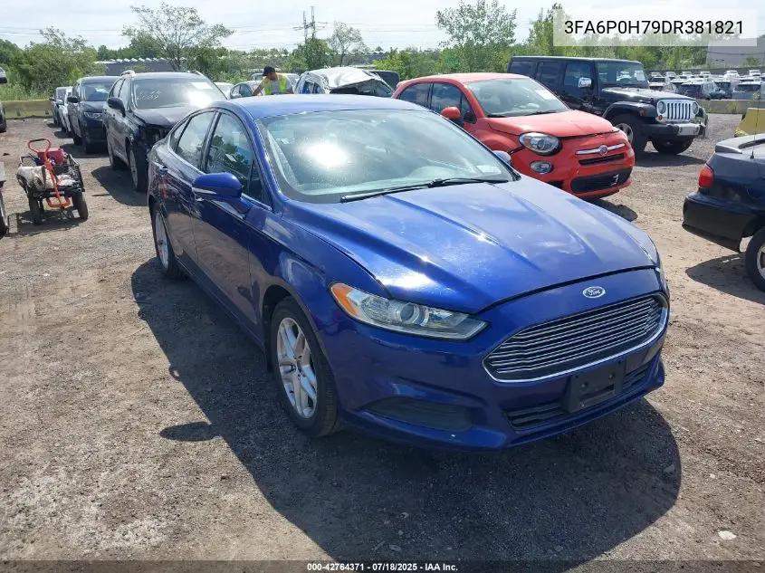 2013 Ford Fusion Se VIN: 3FA6P0H79DR381821 Lot: 42764371