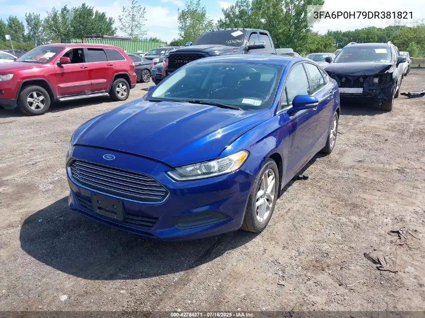 2013 Ford Fusion Se VIN: 3FA6P0H79DR381821 Lot: 42764371