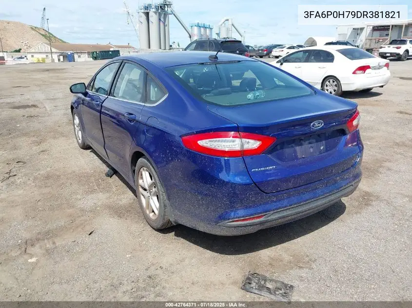 2013 Ford Fusion Se VIN: 3FA6P0H79DR381821 Lot: 42764371