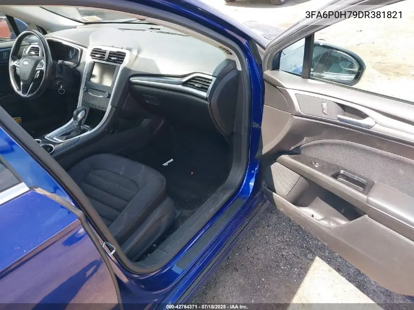 2013 Ford Fusion Se VIN: 3FA6P0H79DR381821 Lot: 42764371