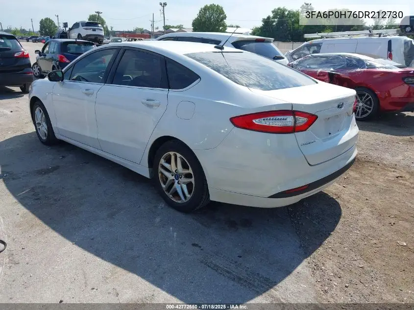 2013 Ford Fusion Se VIN: 3FA6P0H76DR212730 Lot: 42772550