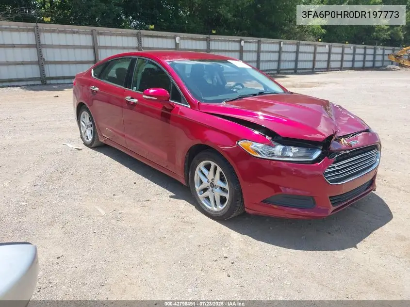 2013 Ford Fusion Se VIN: 3FA6P0HR0DR197773 Lot: 42798491