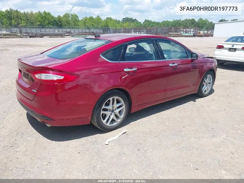 2013 Ford Fusion Se VIN: 3FA6P0HR0DR197773 Lot: 42798491
