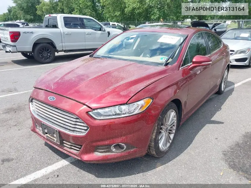2014 Ford Fusion Se VIN: 3FA6P0HD1ER313164 Lot: 42752857