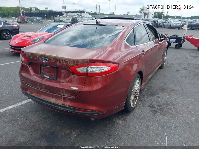 2014 Ford Fusion Se VIN: 3FA6P0HD1ER313164 Lot: 42752857