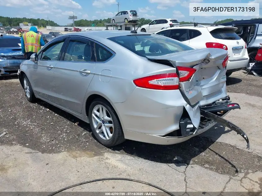 2014 Ford Fusion Se VIN: 3FA6P0HD7ER173198 Lot: 42761789