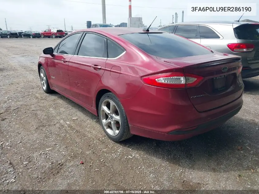 2014 Ford Fusion Hybrid Se VIN: 3FA6P0LU9ER286190 Lot: 42761796