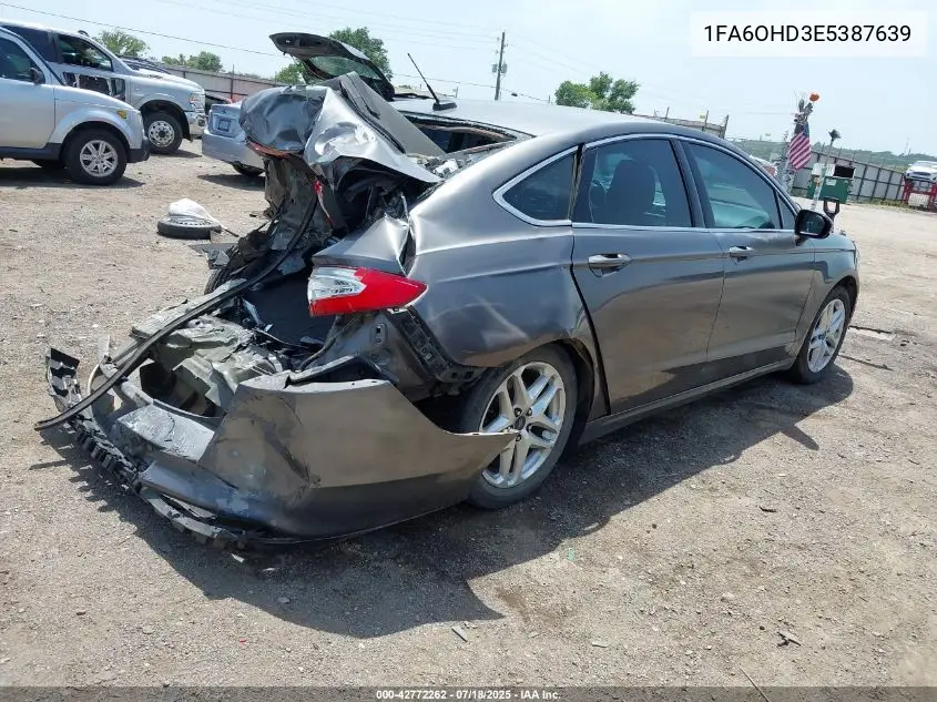 2014 Ford Fusion VIN: 1FA6OHD3E5387639 Lot: 42772262