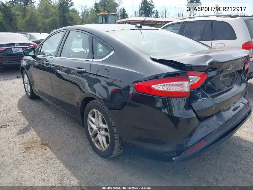 2014 Ford Fusion Se VIN: 3FA6P0H79ER212917 Lot: 42773356