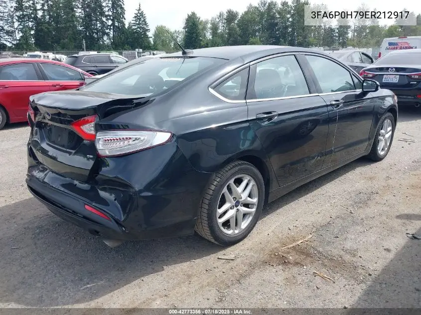 2014 Ford Fusion Se VIN: 3FA6P0H79ER212917 Lot: 42773356
