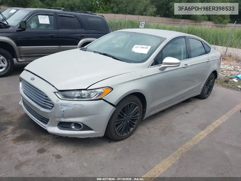 2014 Ford Fusion Se VIN: 3FA6P0H98ER398533 Lot: 42778040