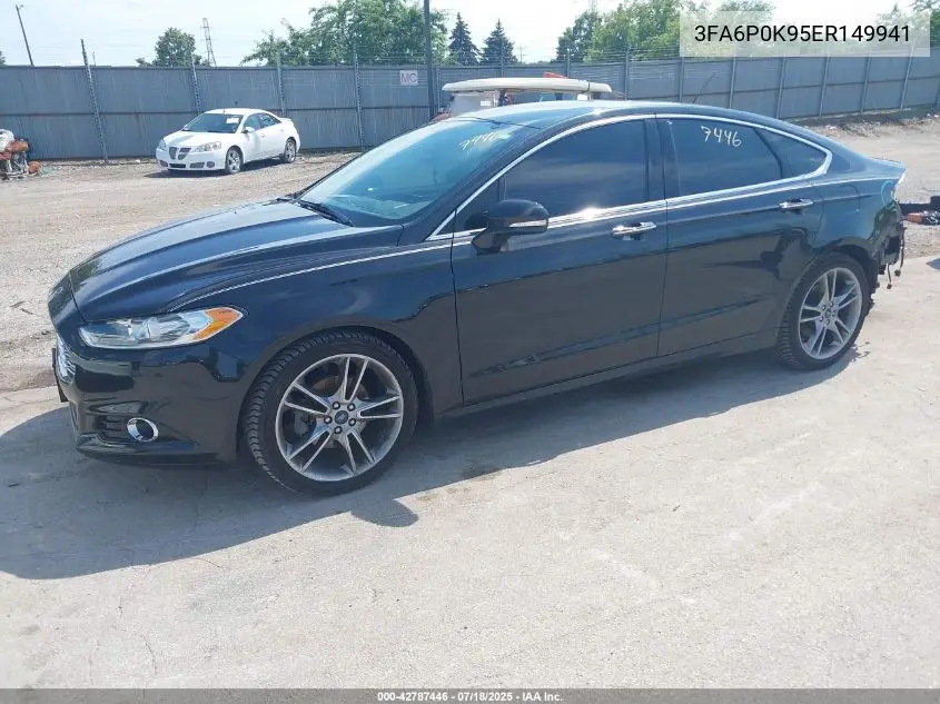 2014 Ford Fusion Titanium VIN: 3FA6P0K95ER149941 Lot: 42787446