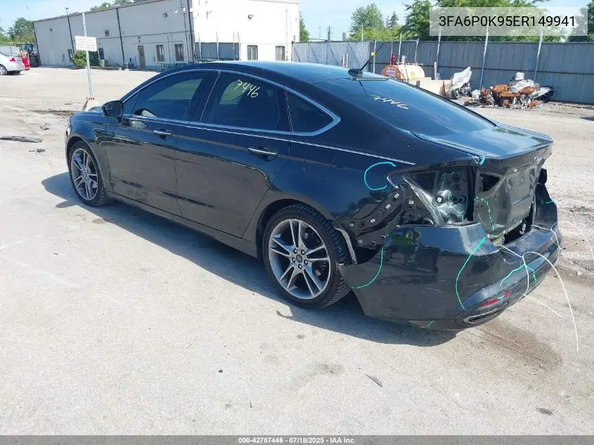 2014 Ford Fusion Titanium VIN: 3FA6P0K95ER149941 Lot: 42787446