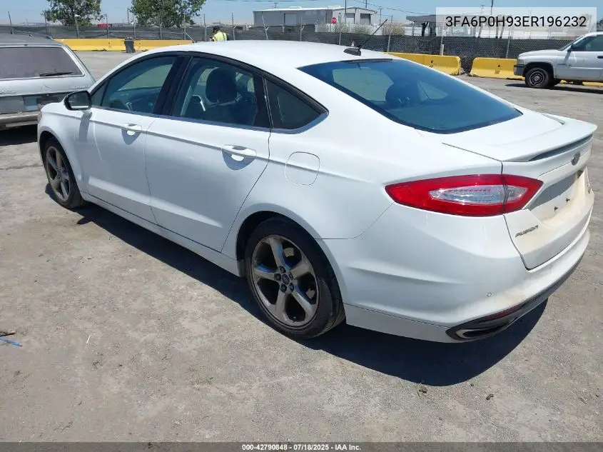 2014 Ford Fusion Se VIN: 3FA6P0H93ER196232 Lot: 42790848