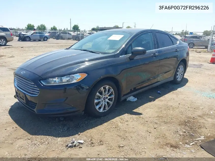2015 Ford Fusion S VIN: 3FA6P0G72FR296226 Lot: 42612142