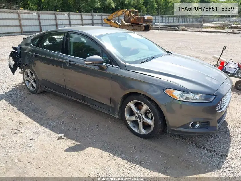 2015 Ford Fusion Se VIN: 1FA6P0H78F5115339 Lot: 42626943