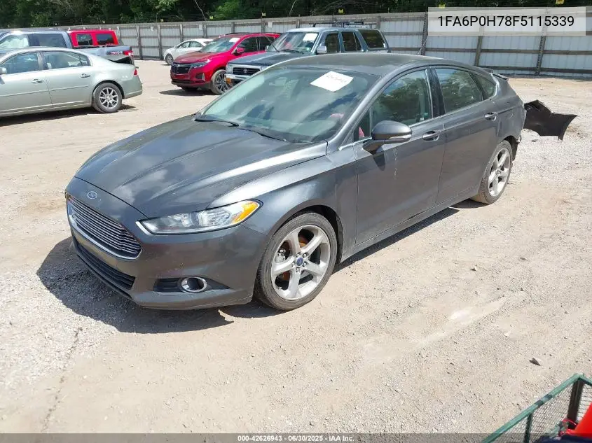 2015 Ford Fusion Se VIN: 1FA6P0H78F5115339 Lot: 42626943