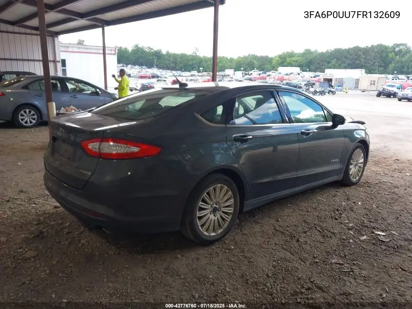 2015 Ford Fusion Hybrid S VIN: 3FA6P0UU7FR132609 Lot: 42776760