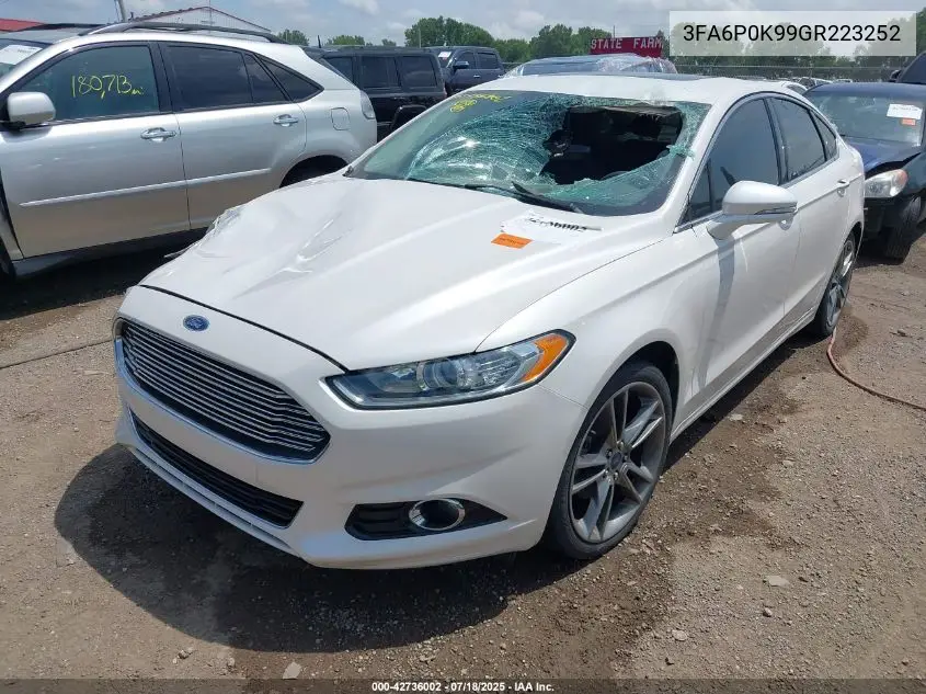 2016 Ford Fusion Titanium VIN: 3FA6P0K99GR223252 Lot: 42736002