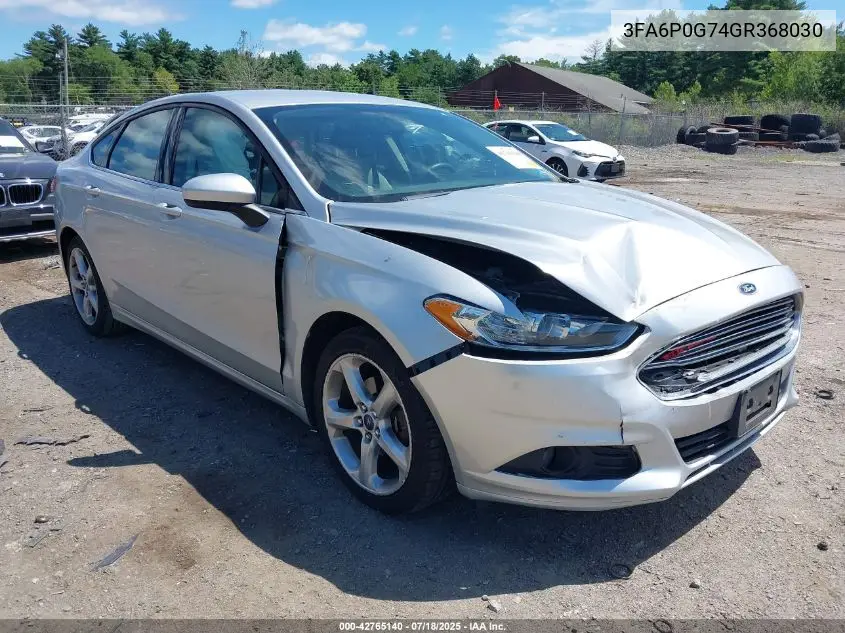 2016 Ford Fusion S VIN: 3FA6P0G74GR368030 Lot: 42765140