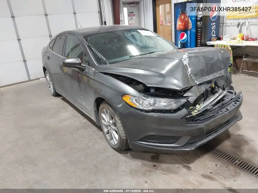 2017 Ford Fusion Se VIN: 3FA6P0LUXHR385427 Lot: 42663495