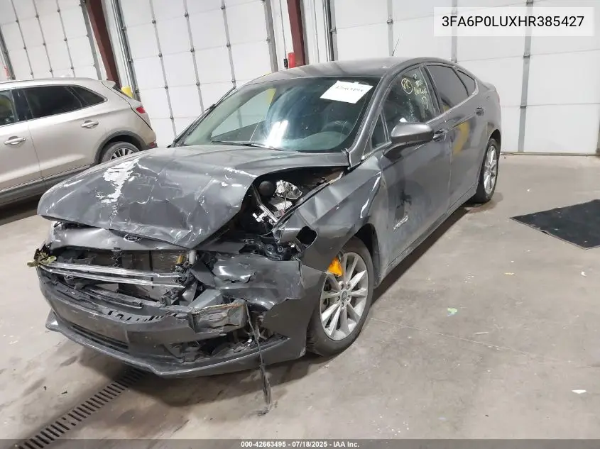 2017 Ford Fusion Se VIN: 3FA6P0LUXHR385427 Lot: 42663495