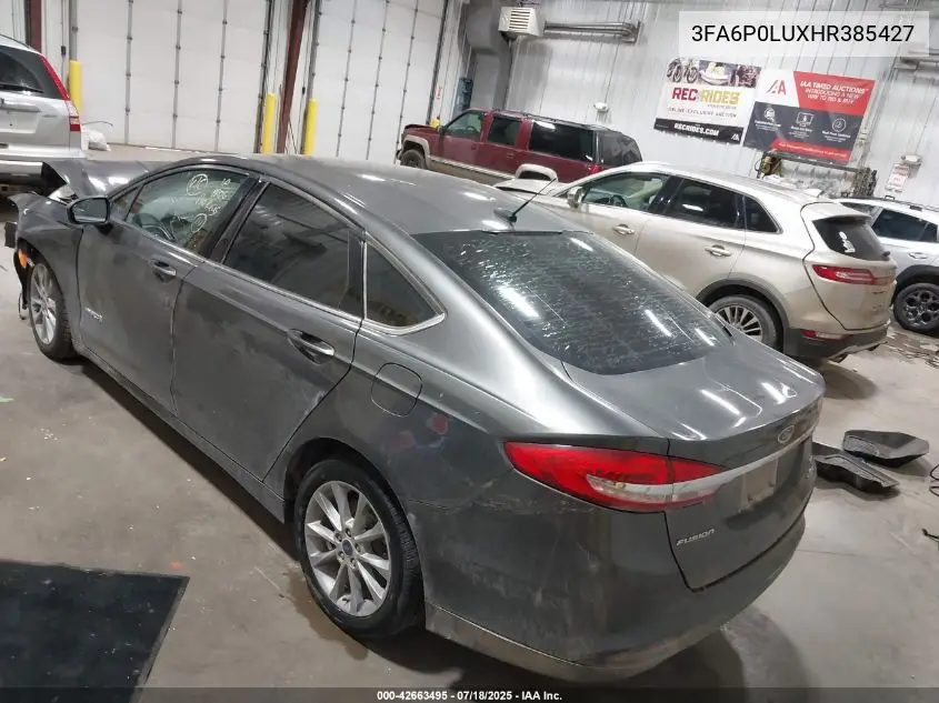 2017 Ford Fusion Se VIN: 3FA6P0LUXHR385427 Lot: 42663495