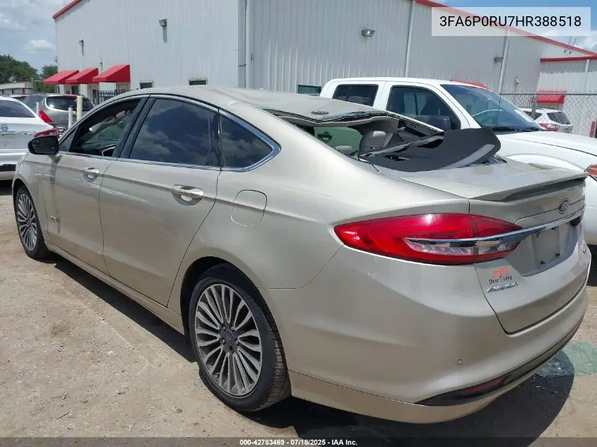 2017 Ford Fusion Hybrid Titanium VIN: 3FA6P0RU7HR388518 Lot: 42783469