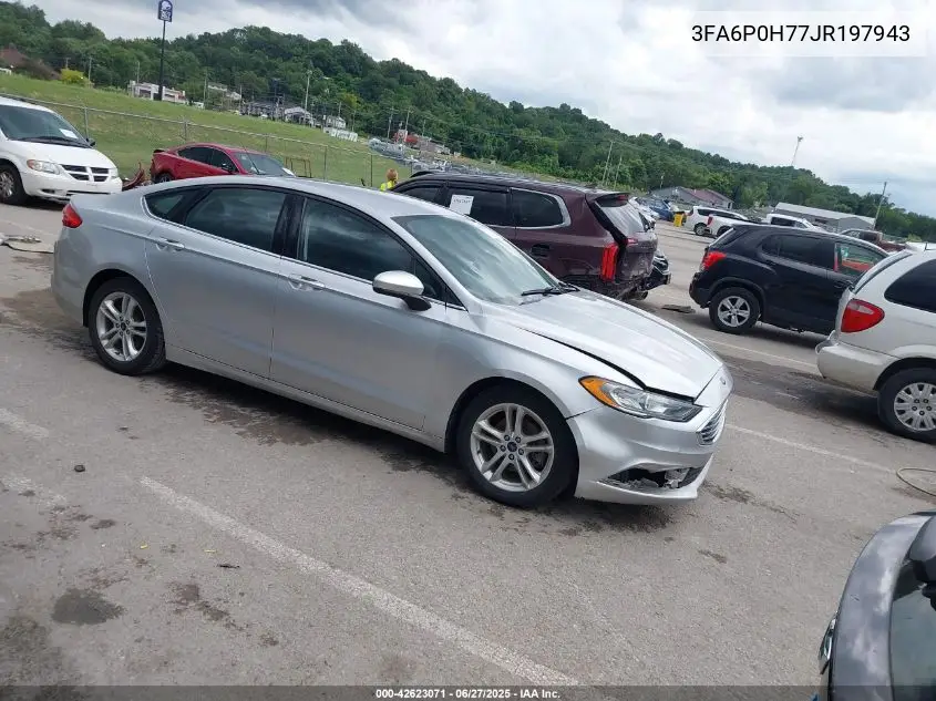 2018 Ford Fusion Se VIN: 3FA6P0H77JR197943 Lot: 42623071
