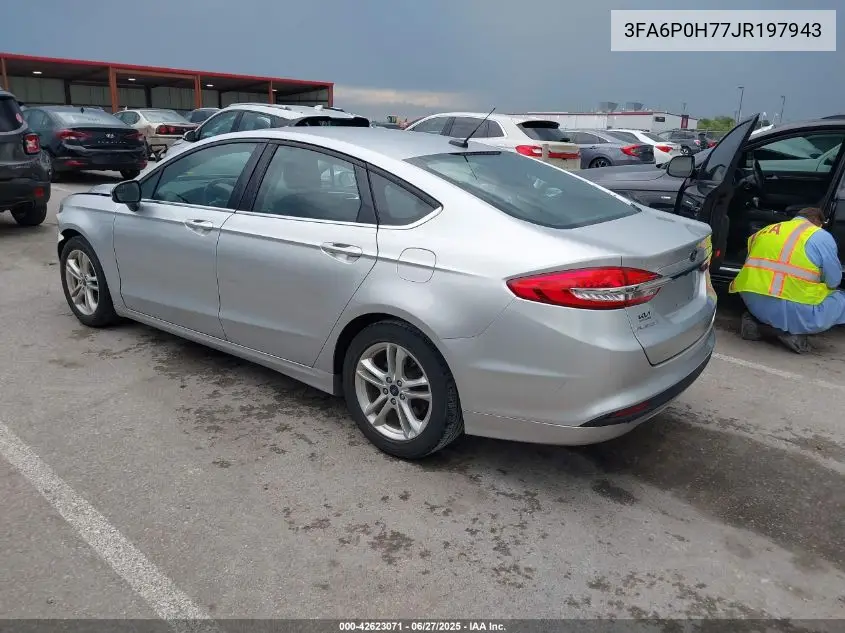 2018 Ford Fusion Se VIN: 3FA6P0H77JR197943 Lot: 42623071