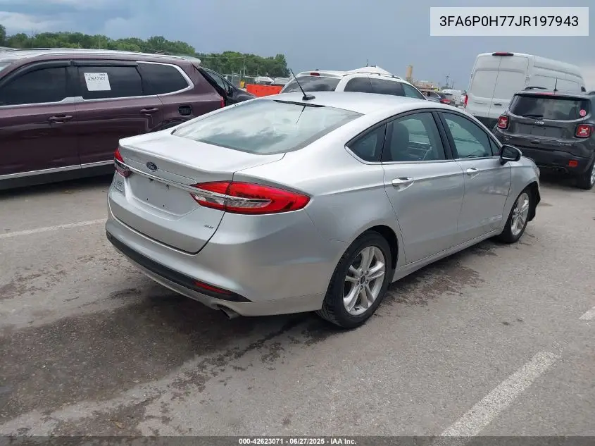2018 Ford Fusion Se VIN: 3FA6P0H77JR197943 Lot: 42623071