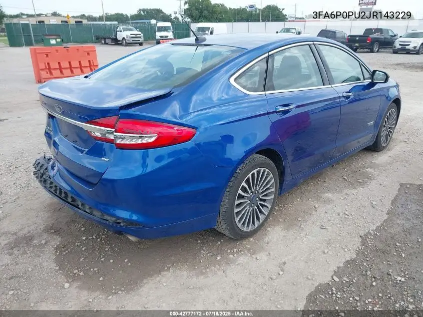 2018 Ford Fusion Energi Se Luxury VIN: 3FA6P0PU2JR143229 Lot: 42777172