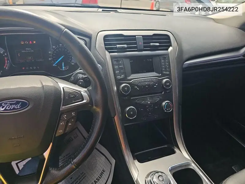 2018 Ford Fusion Se VIN: 3FA6P0HD8JR254222 Lot: 42787300