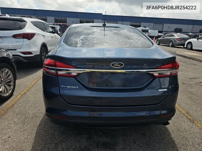 2018 Ford Fusion Se VIN: 3FA6P0HD8JR254222 Lot: 42787300